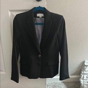 Calvin Klein Black Blazer Tailored Suit Jacket